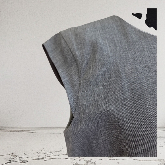 Simons Charcoal Gray Midi Dress With Pockets And Cap Sleeves Size 10 - Picture 2 of 7